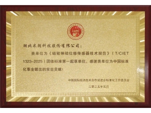 <b>磁致伸縮位移傳感器標(biāo)準(zhǔn)起草證書</b>